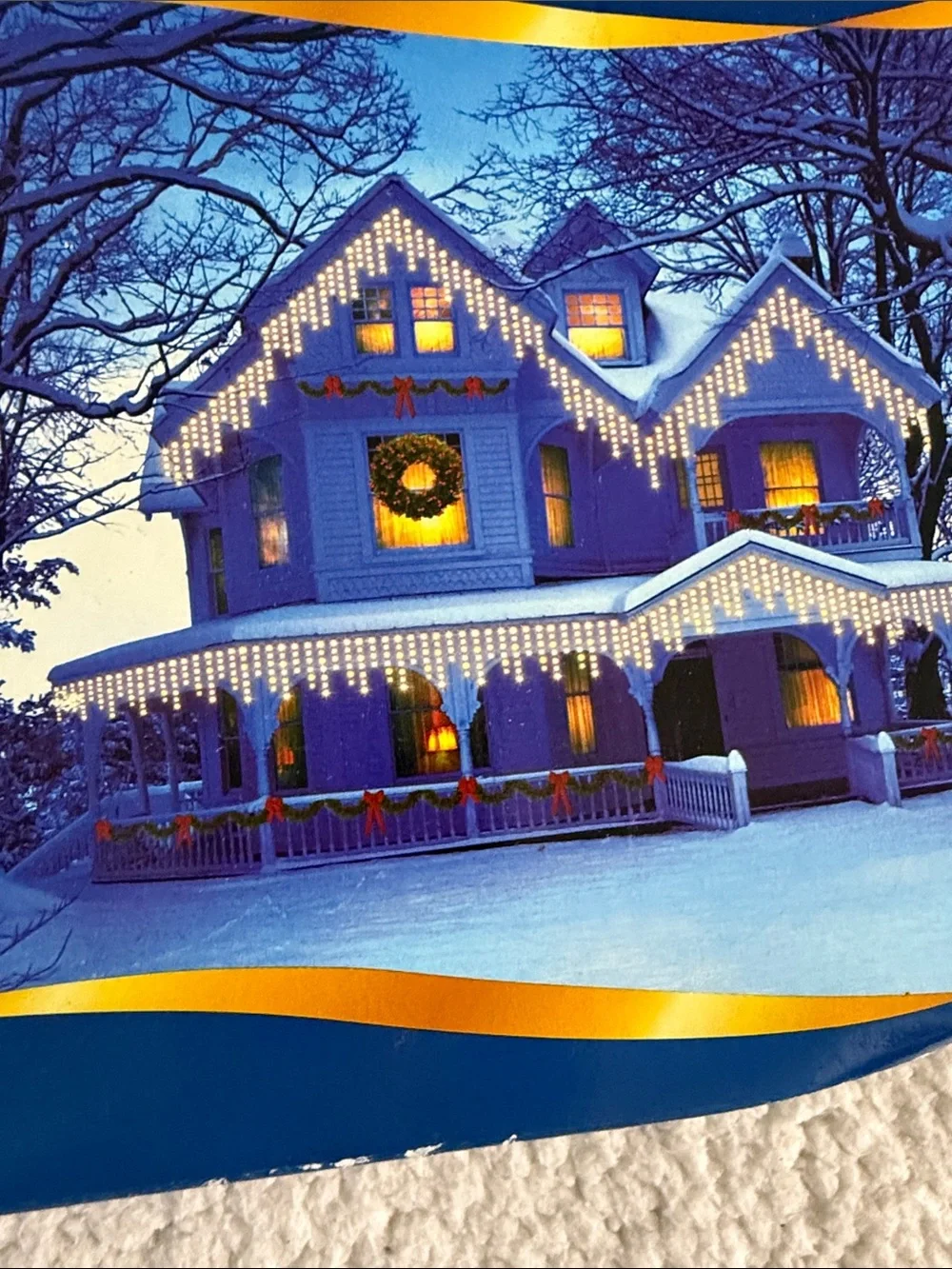 Holiday Time Clear Icicle Lights - White Bulbs
